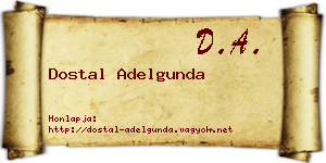 Dostal Adelgunda névjegykártya
